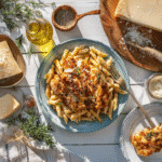 Delicious Creamy Garlic Butter Chicken with Cheddar & Parmesan – Ultimate Pasta Dinner 9 Cheddar Parmesan Garlic Butter Chicken with Creamy Penne Pasta recipe card