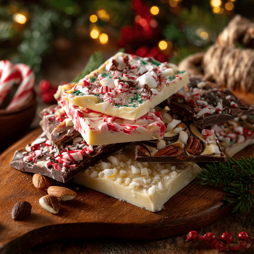 Christmas Candy Bark Recipe Easy : Quick No-Bake Holiday Delight 18 Christmas Candy Bark variations and toppings