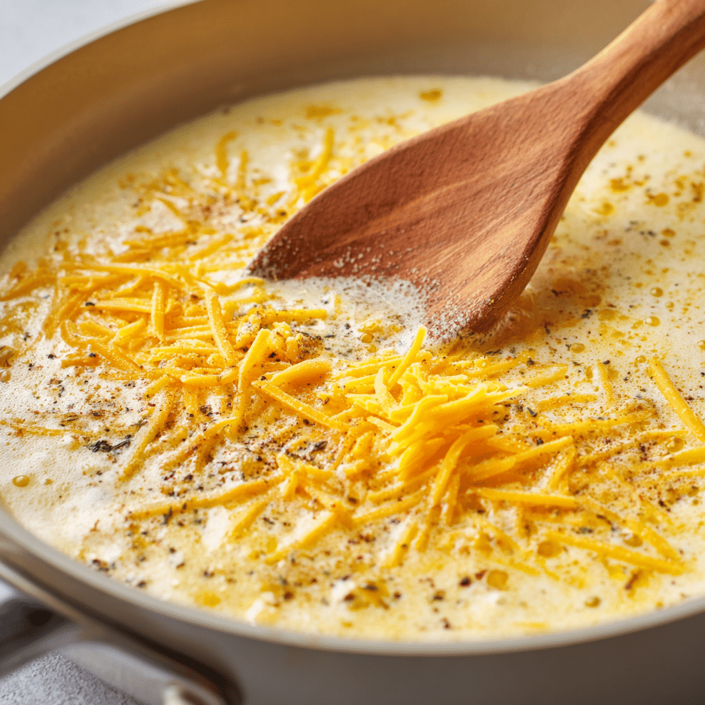 Delicious Creamy Garlic Butter Chicken with Cheddar & Parmesan – Ultimate Pasta Dinner 13 Garlic butter cream sauce for Cheddar Parmesan Garlic Butter Chicken with Creamy Penne Pasta