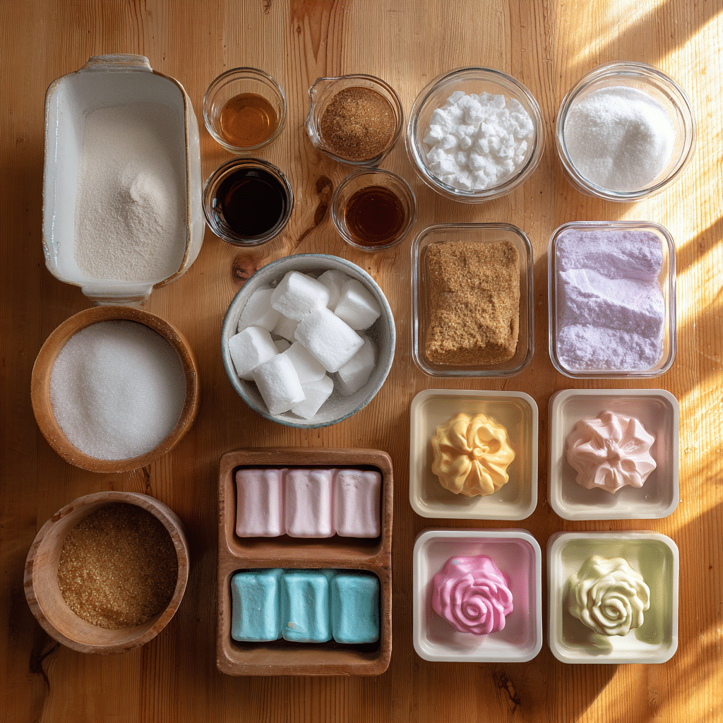 Marshmallow blooming roses ingredients silicone mold