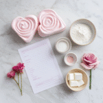 marshmallow blooming roses recipe card silicone mold
