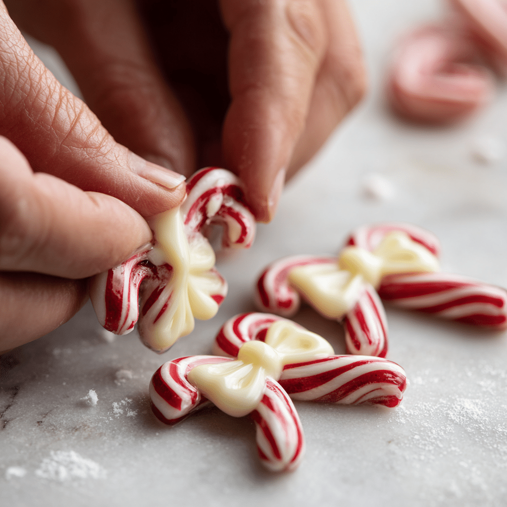 Adorable Candy Cane Bow Christmas Cake Decor : Simple DIY Ideas for a Festive Look 25 Adorable candy cane bow cake served