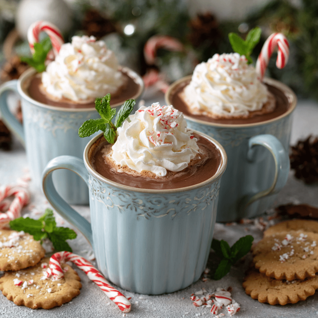 Dairy-Free Christmas Mint Hot Chocolate Recipe – Cozy, Creamy, and Festively Delicious 17 serving dairy-free Christmas mint hot chocolate