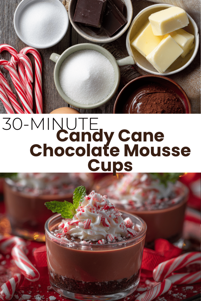 Candy Cane Chocolate Mousse Cups – Easy, Festive Holiday Dessert 19 candy cane chocolate mousse