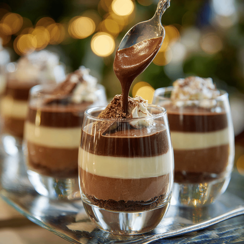 Candy Cane Chocolate Mousse Cups – Easy, Festive Holiday Dessert 17 folding-chocolate-mousse-into-cups