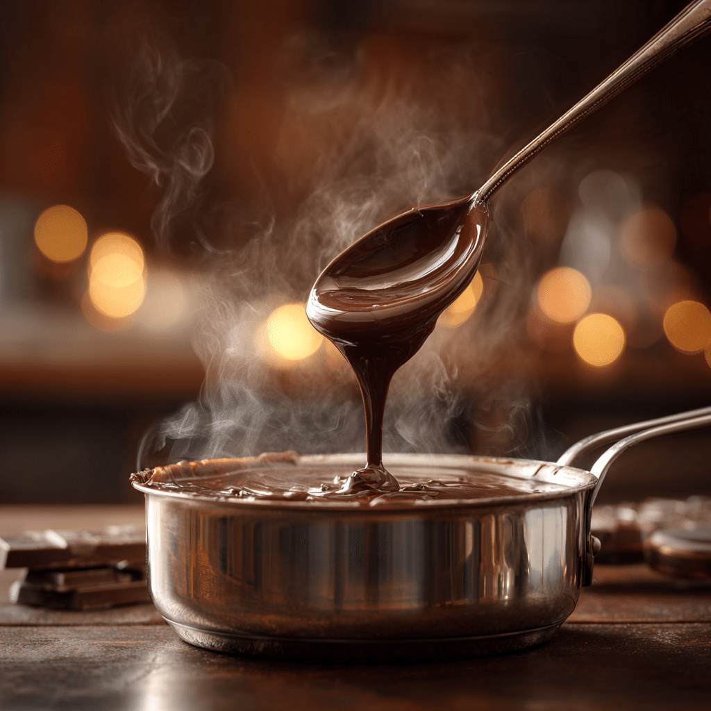 Candy Cane Chocolate Mousse Cups – Easy, Festive Holiday Dessert 14 melting-dark-chocolate-for-mousse