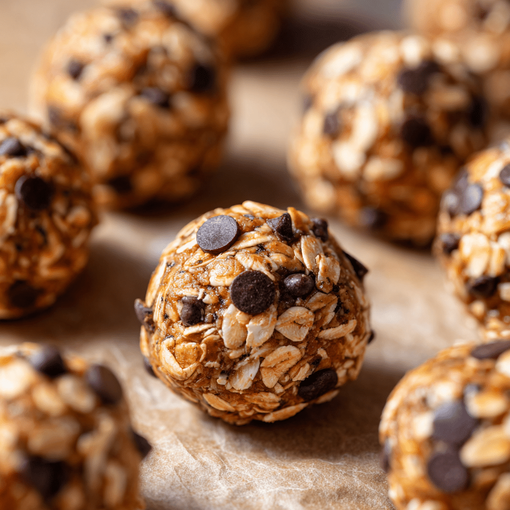 No-Bake Protein Balls 10 mohamedlabb Close up of rolled protein balls with visible oat ea0f3508 d1a7 4a61 9df6 2b7da6b513ef 2 1
