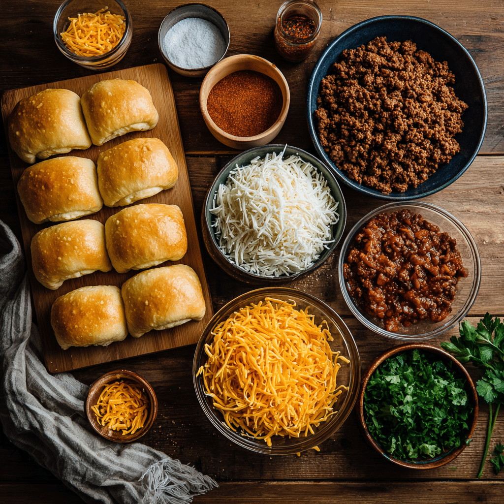 mohamedlabb Flat lay of crescent rolls ground beef taco seaso cc5fb5db f4fc 43ed bbdc 31ab32e29769 3
